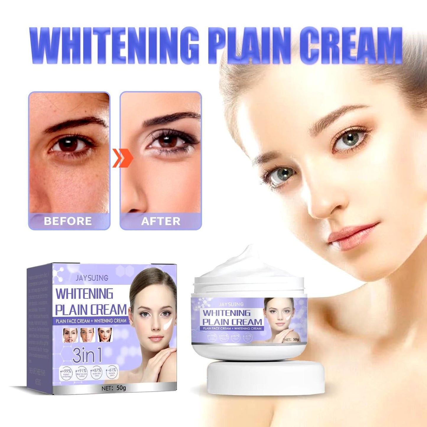 Jaysuing Whitening Plain Cream 100grm Pack of 2