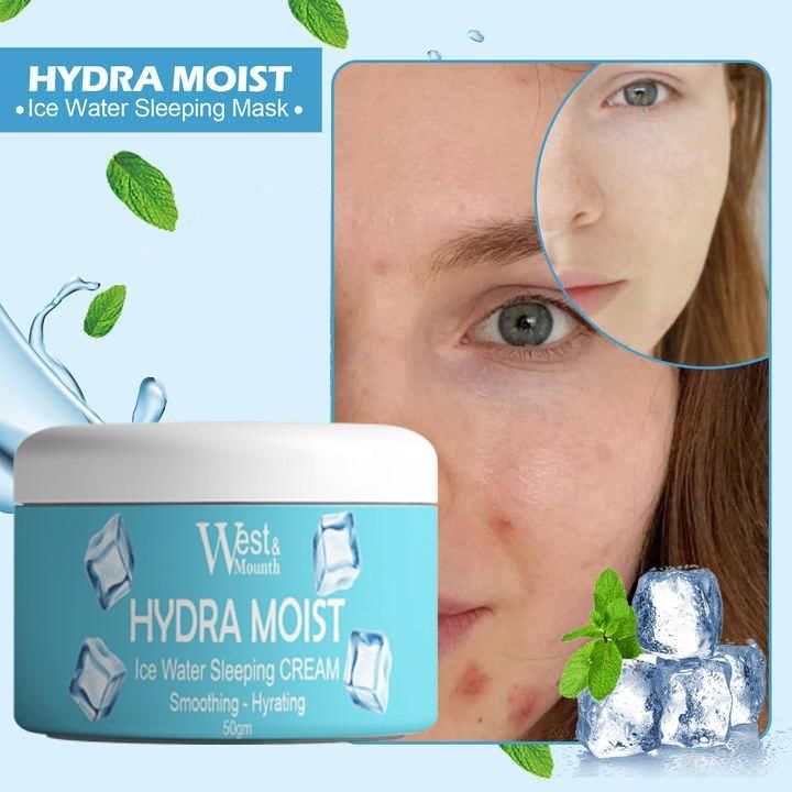 West & Mounth Hydra Moist Ice Water Sleeping Cream 100gm Pack of 2