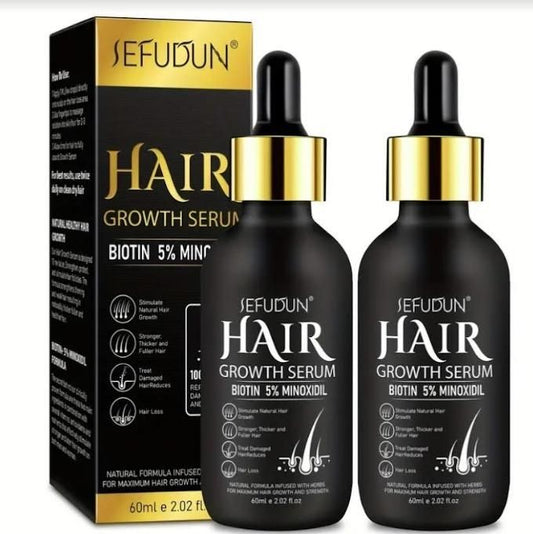 Hair Growth Serum with Biotin 60ML(Pack Of 2)