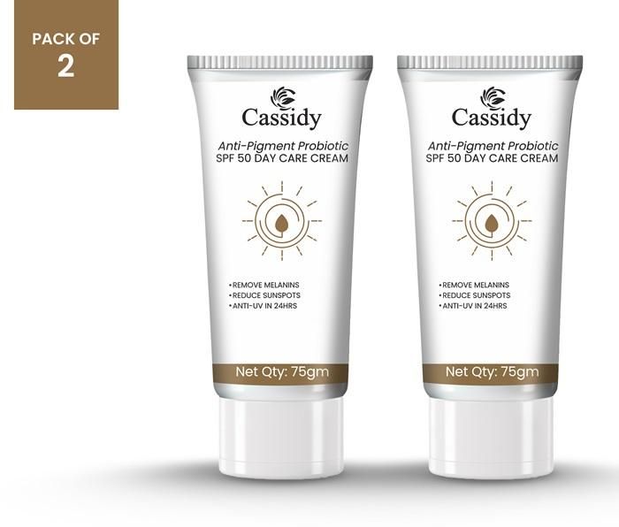 CASSIDY Anti-Pigment Probiotic SPF Cream, 75gm (Pack of 2)