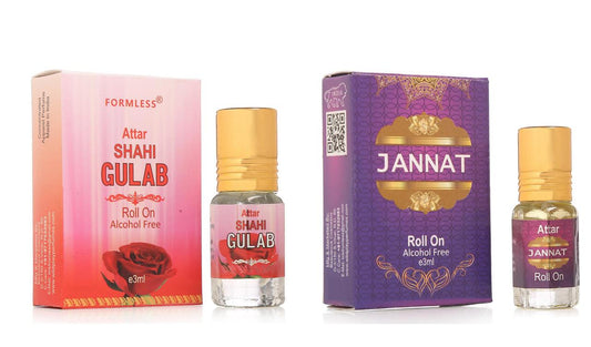 Shahi gulab 3ml Attar 1pc. And Jannat 3ml Attar 1pc.