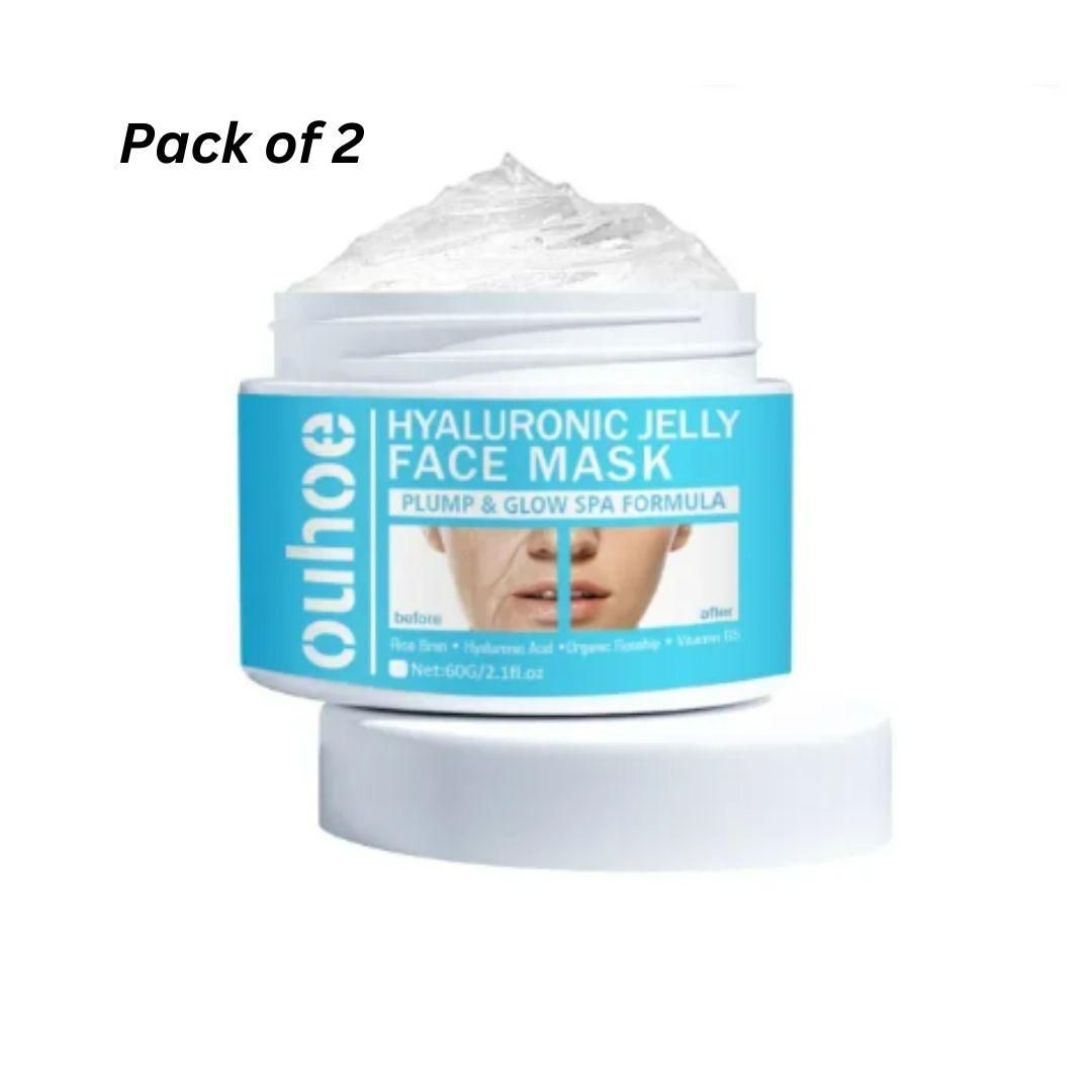 Hyaluronic Jelly Face Mask Acid Anti-Aging Gel Mask 50g (Pack of 2)